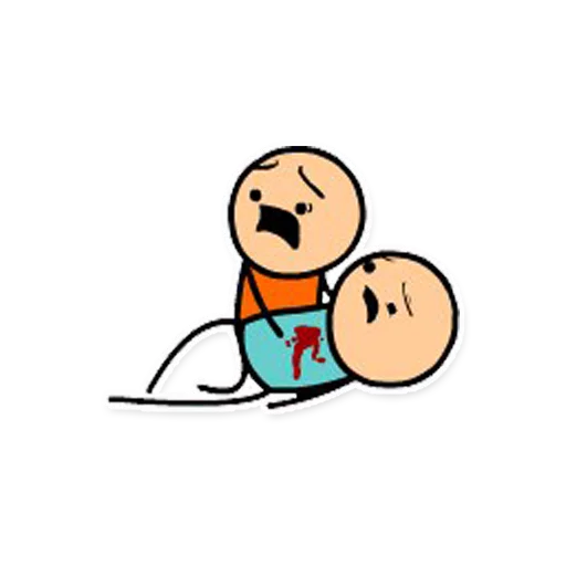 😧 Стикер «Cyanide and Depression Цианид и Депресси» для Telegram