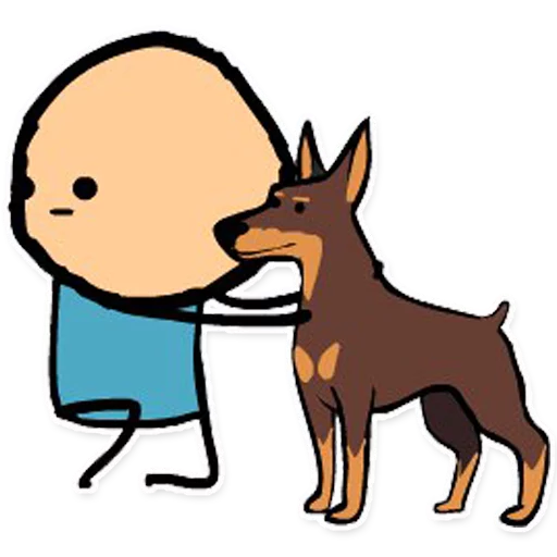 🐶 Стикер «Cyanide and Depression Цианид и Депресси» для Telegram