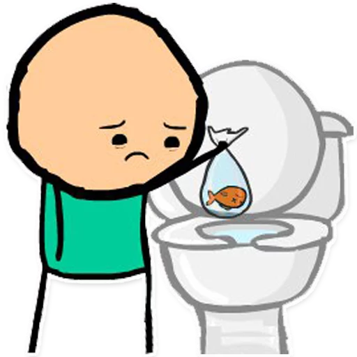 🐟 Стикер «Cyanide and Depression Цианид и Депресси» для Telegram
