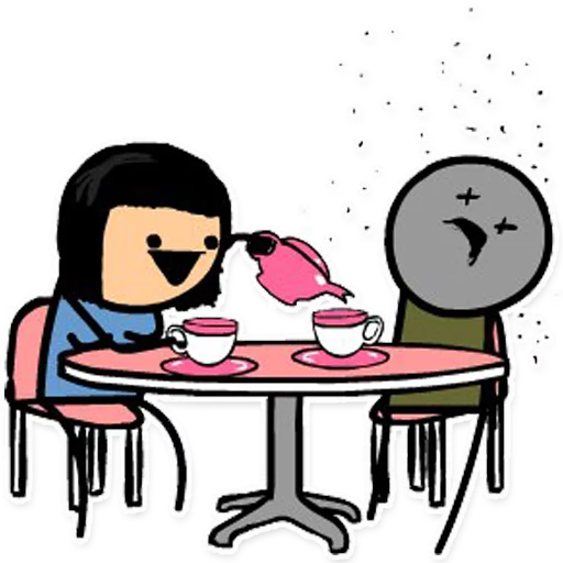 🍵 Стикер «Cyanide and Depression Цианид и Депресси» для Telegram