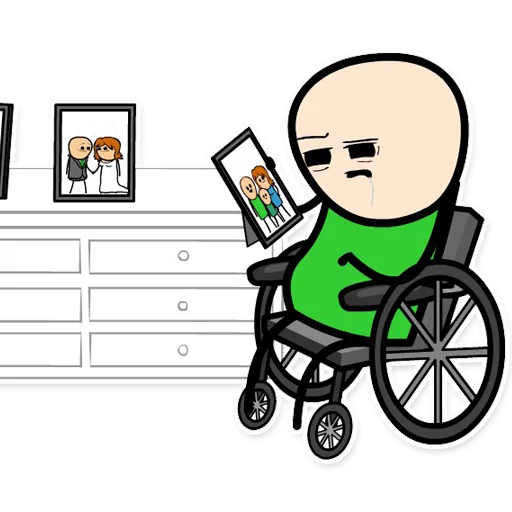 🙁 Стикер «Cyanide and Depression Цианид и Депресси» для Telegram