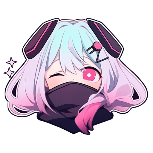 😉 Стикер «Cyber Girls» для Telegram