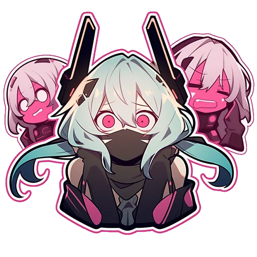 😨 Стикер «Cyber Girls» для Telegram