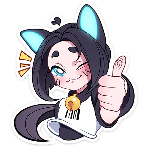 👍 Стикер «Кибер Милшу 01» для Telegram