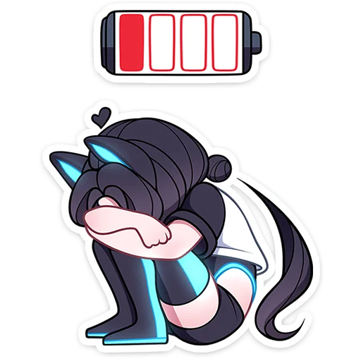 😔 Стикер «Кибер Милшу 01» для Telegram