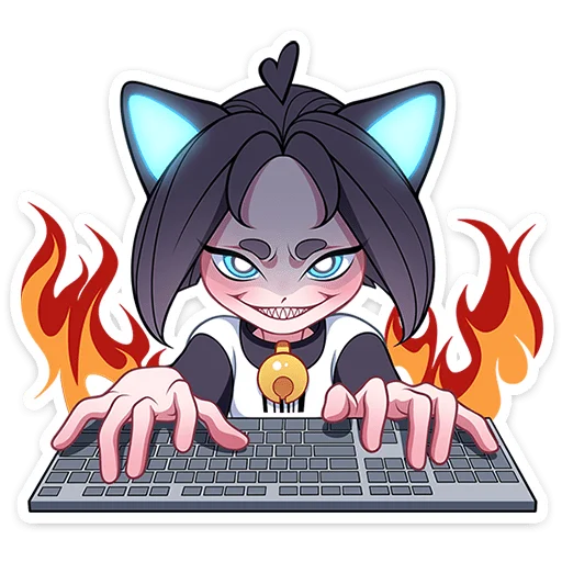 ⭐ Стикер «Кибер Милшу 01» для Telegram
