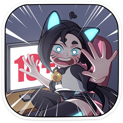 ⭐ Стикер «Кибер Милшу 01» для Telegram