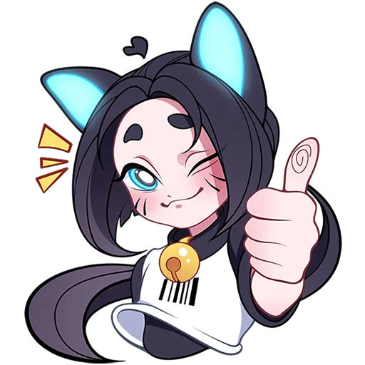 👍 Стикер «Кибер Милшу 01 Без Текста» для Telegram