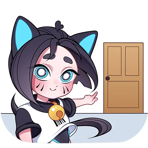 🚪 Стикер «Кибер Милшу 01 Без Текста» для Telegram