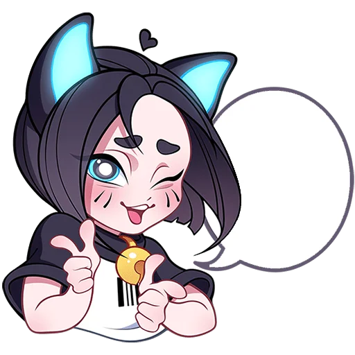 😉 Стикер «Кибер Милшу 01 Без Текста» для Telegram
