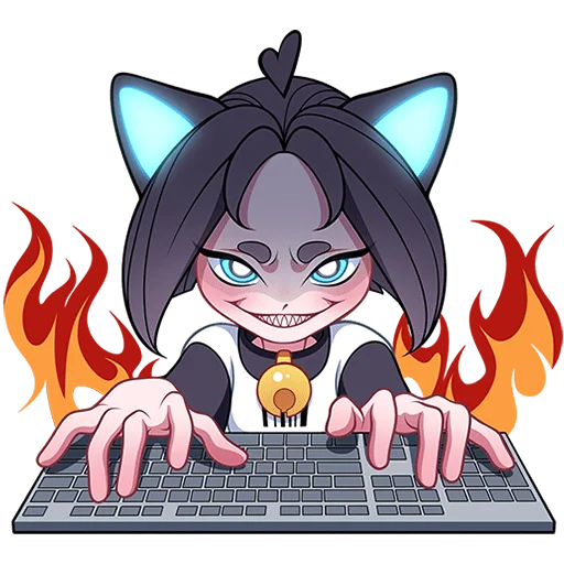 🔥 Стикер «Кибер Милшу 01 Без Текста» для Telegram