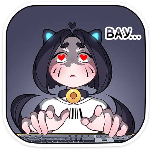 ✨ Стикер «Кибер Милшу 02» для Telegram