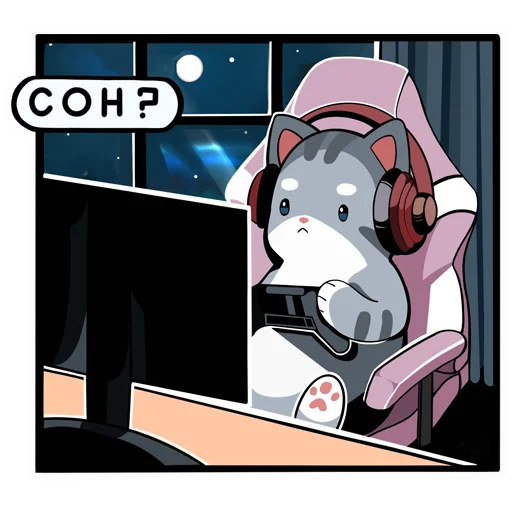 😴 Стикер «cybercats» для Telegram