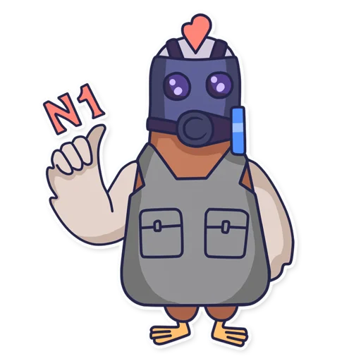 1️⃣ Стикер «CyberChicken» для Telegram