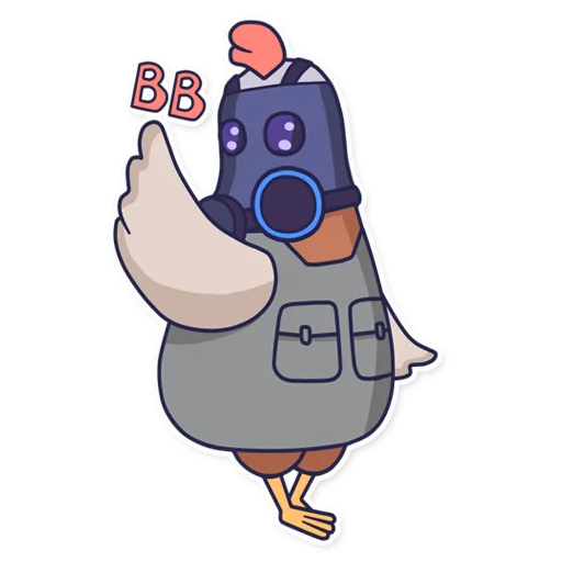 🤚 Стикер «CyberChicken» для Telegram