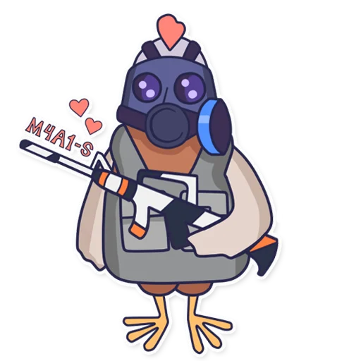 👆 Стикер «CyberChicken» для Telegram