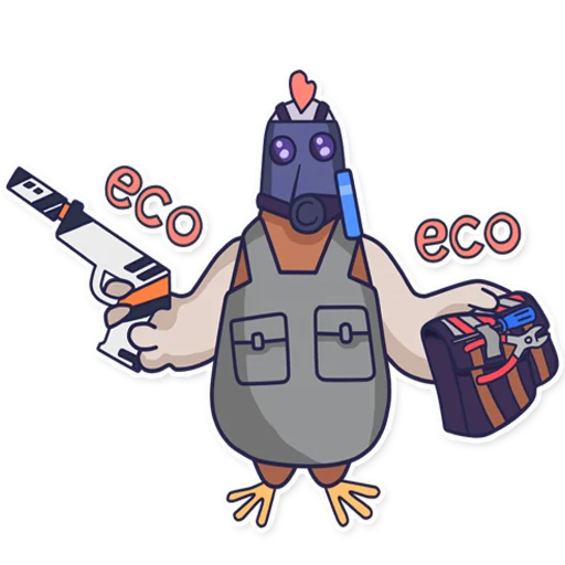 🔫 Стикер «CyberChicken» для Telegram