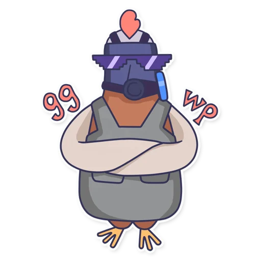 😎 Стикер «CyberChicken» для Telegram