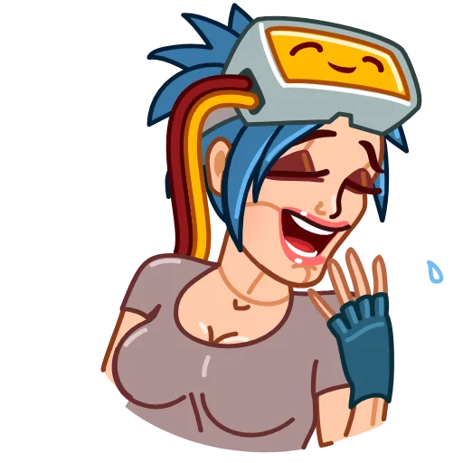 Стикерпак Cyber Girl для Telegram