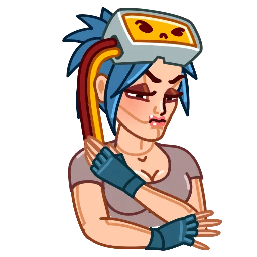 👍 Стикер «Cyber Girl» для Telegram