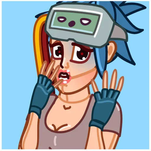😱 Стикер «Cyber Girl» для Telegram