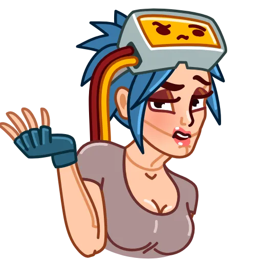 🤨 Стикер «Cyber Girl» для Telegram