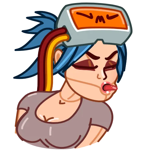 😠 Стикер «Cyber Girl» для Telegram