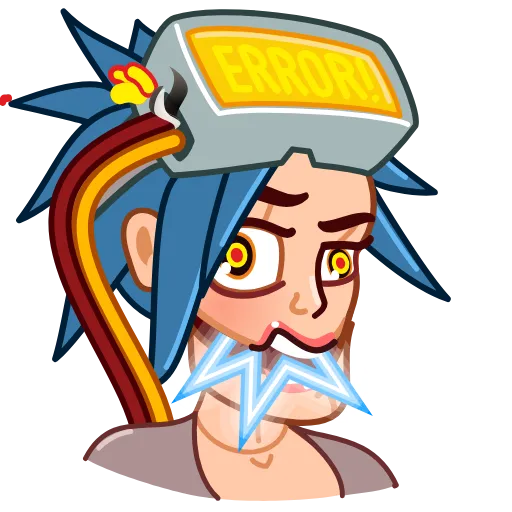 🤪 Стикер «Cyber Girl» для Telegram