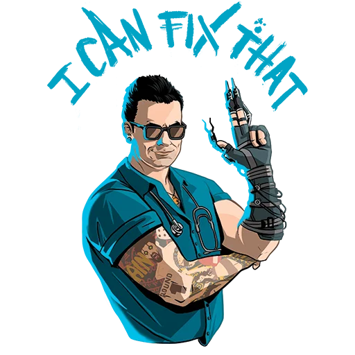 🔧 Стикер «Cyberpunk 2077» для Telegram