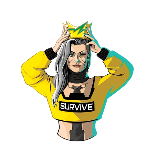 👑 Стикер «Cyberpunk 2077» для Telegram