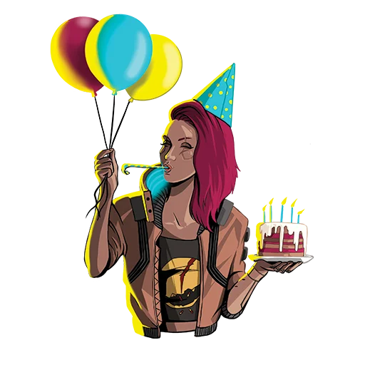 🎉 Стикер «Cyberpunk 2077» для Telegram