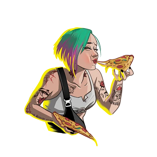 🍕 Стикер «Cyberpunk 2077» для Telegram
