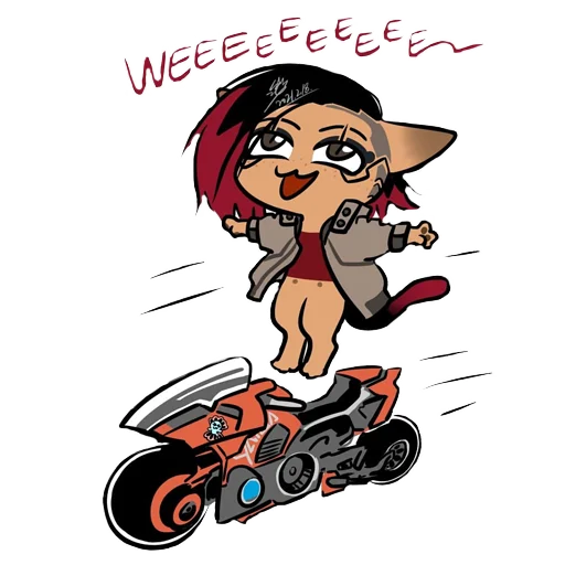 🏍 Стикер «Cyberpunk 2077 Cats» для Telegram