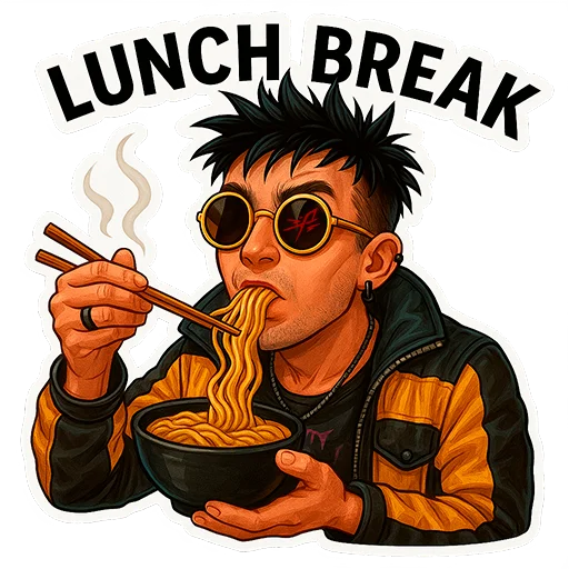 😋 Стикер «cyberpunk drawer» для Telegram