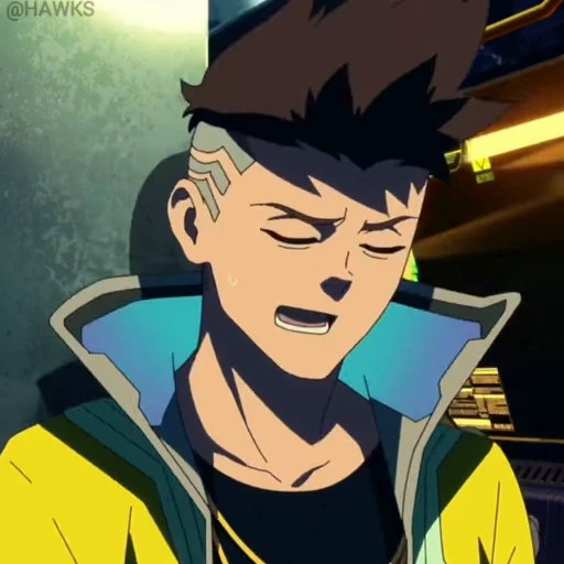 😮‍💨 Стикер «Cyberpunk Edgerunners» для Telegram