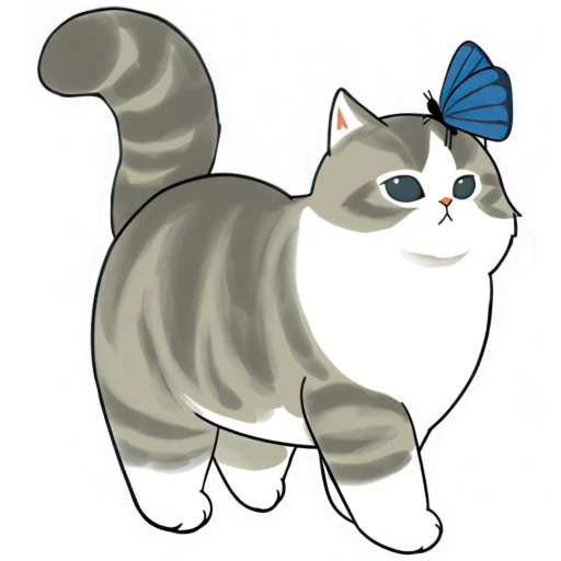 🦋 Стикер «Нян котики» для Telegram