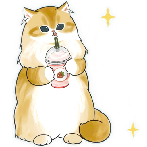🧋 Стикер «Нян котики» для Telegram