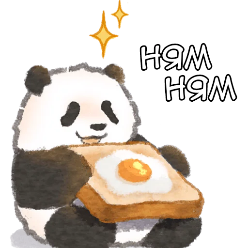😋 Стикер «Ежедневная панда» для Telegram