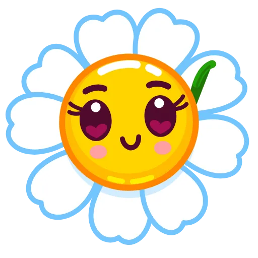 👋 Стикер «Daisy Romashka» для Telegram