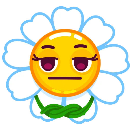 🙄 Стикер «Daisy Romashka» для Telegram