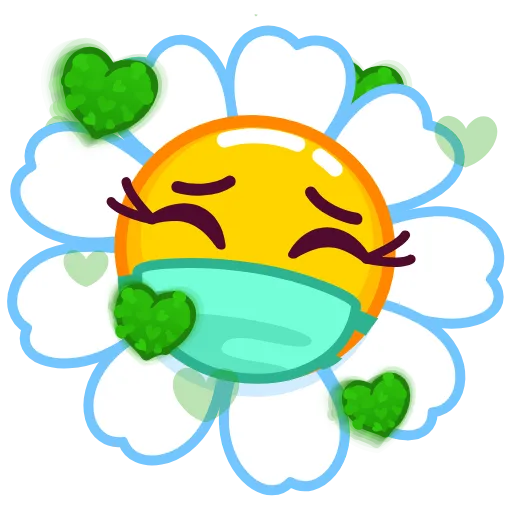 😷 Стикер «Daisy Romashka» для Telegram