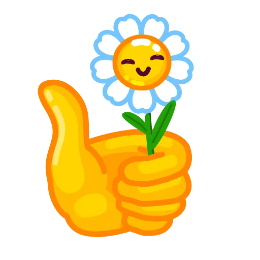 👍 Стикер «Daisy Romashka» для Telegram