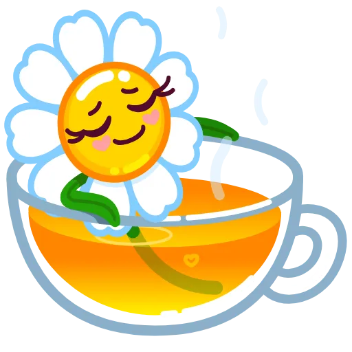 ☕️ Стикер «Daisy Romashka» для Telegram