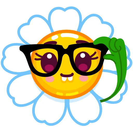 🤓 Стикер «Daisy Romashka» для Telegram