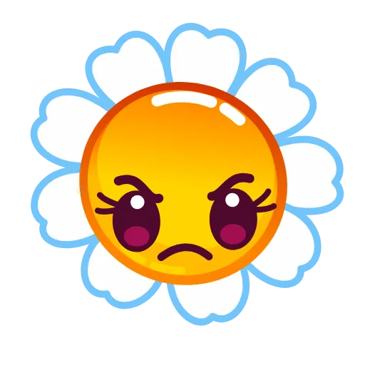 😡 Стикер «Daisy Romashka» для Telegram