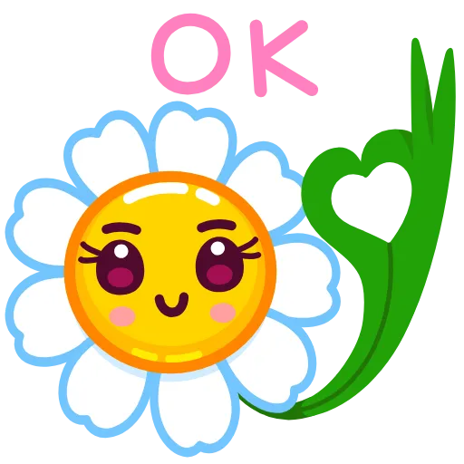 👌 Стикер «Daisy Romashka» для Telegram