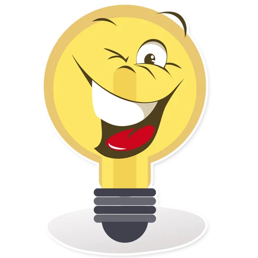 😜 Стикер «Лампочка» для Telegram