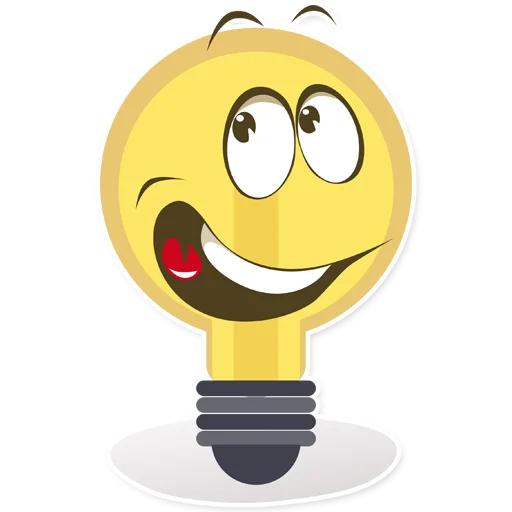 😀 Стикер «Лампочка» для Telegram