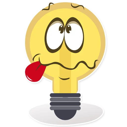 🤪 Стикер «Лампочка» для Telegram
