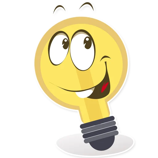 😋 Стикер «Лампочка» для Telegram